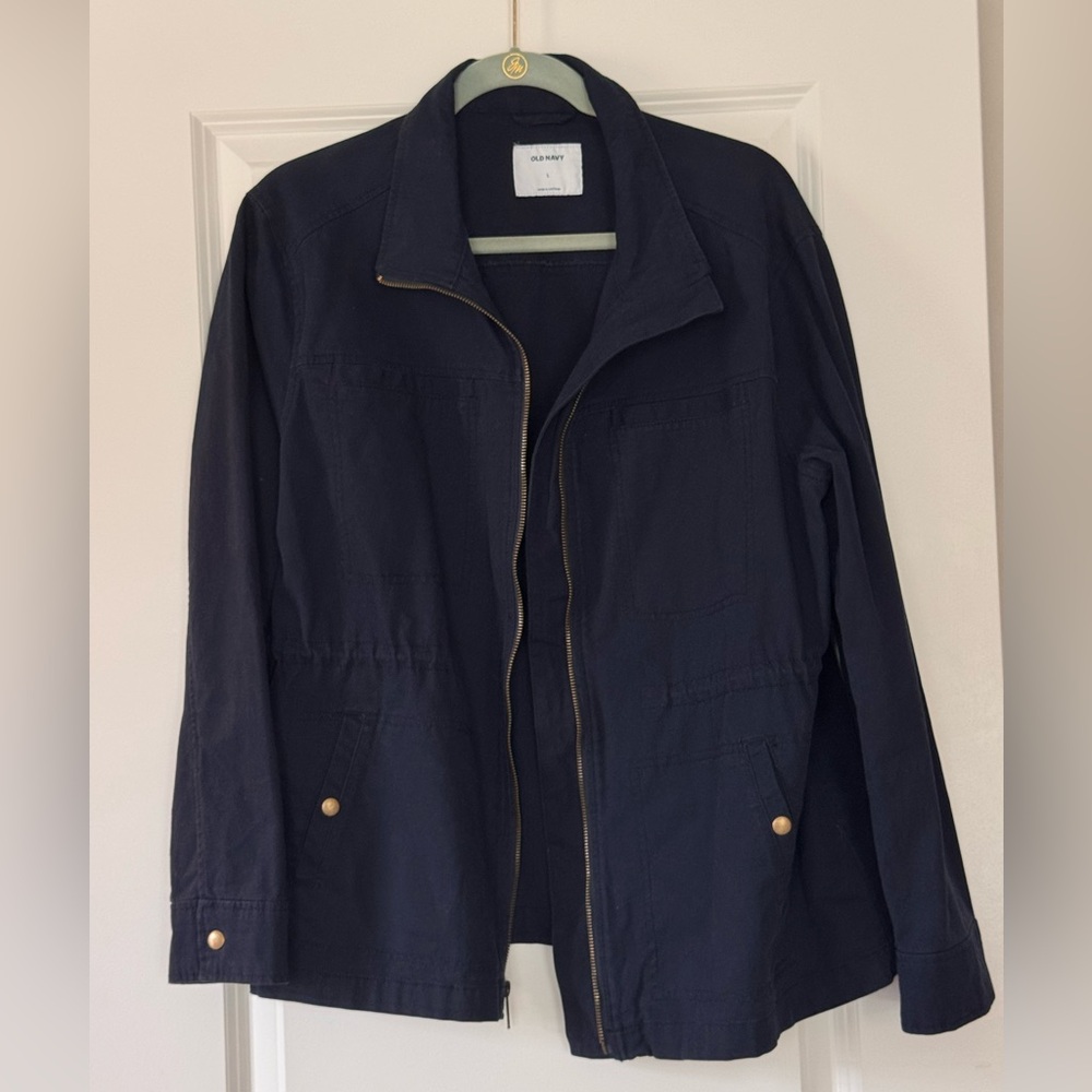 NWT - Old Navy Navy Utility Zip-Front Jacket